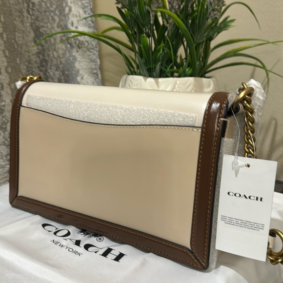 Coach Hutton Colorblock Leather Shoulder Bag - Picture 4 of 13